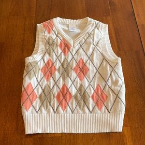 George 18 month white patterned sweater vest